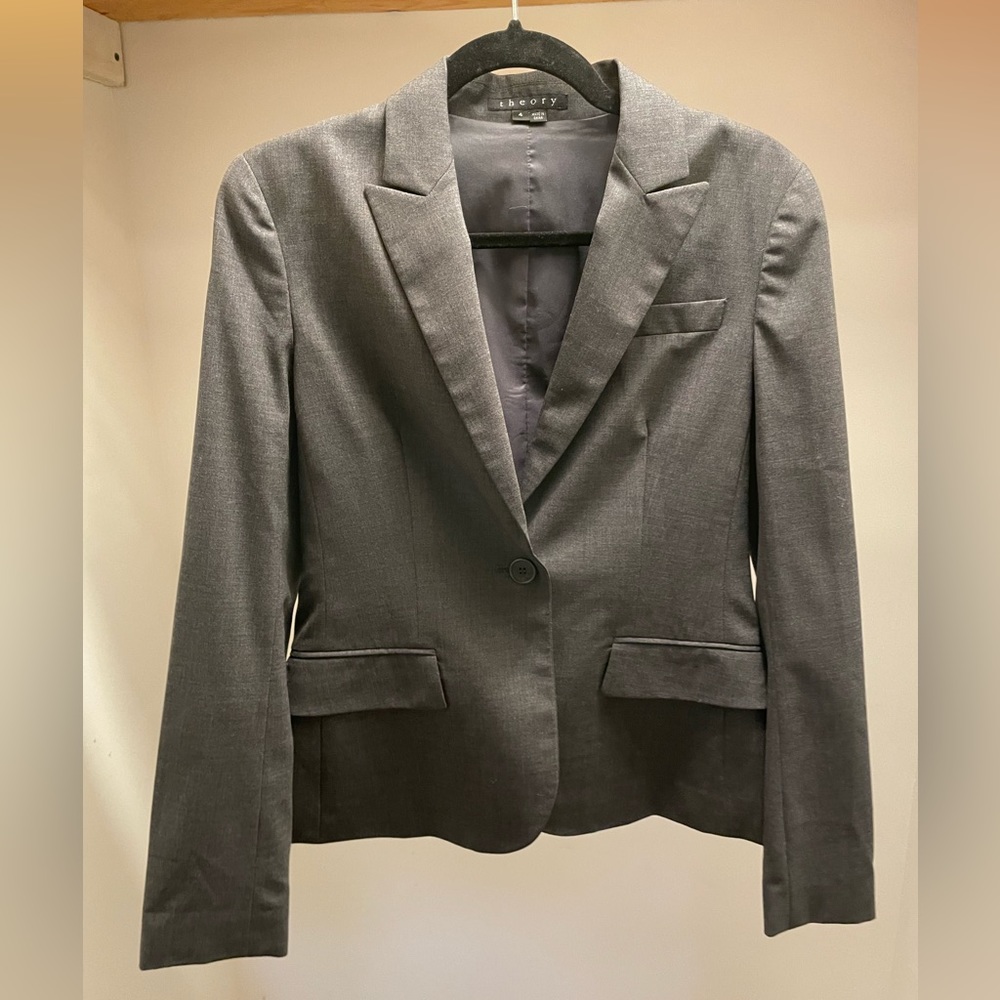 Theory Gray Blazer - image 1